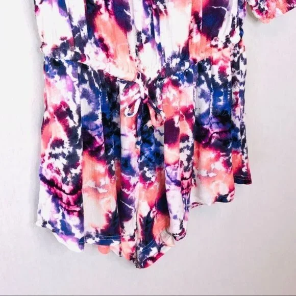 Raisins Cover Ups Tie Dye Torquay Smock Romper - Picture 4 of 7